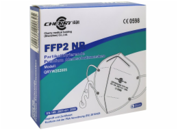 CHERRY 6ks Respirátor QRYW202005 s filtrační třídou ochrany FFP2 NR  bílý / stupeň filtrace > 95%