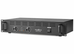 NEDIS PA zesilovač/ RMS 2x 100 W @ 8 Ohm/ 2x 150 W @ 4 Ohm/ 2 kanály/ 2U/ montáž do 19" stojanu/ kov/ černý