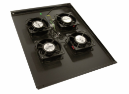XtendLan Ventilace pro stojanové rozvadeče ECO hloubky 800mm, 4x ventilátor černá