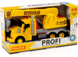 Polesie 86600 Profi'motorový autojeřáb, žlutý, světlo, zvuk v krabici