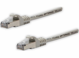 FTP patchcord, Cat.5e, RJ45 M-5m, chráněný, šedý, čistá měď economy