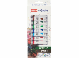 akrylové barvy Easy creative 12 ks Akrylové barvy EASY Creative 12 barev 12ml