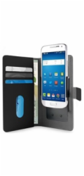 Puro flipové pouzdro s nastavitelnými konzolami a přihrádkou na karty pro zařízení 5,1" (velikost XL), černá
