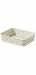 Košík RATTAN obdélník A5 krémový