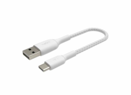 Belkin USB-C kabel, 15cm, bílý - odolný