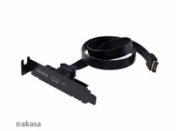 AKASA adaptér MB interní, USB 3.1, PCI závorka s Type-C konektorem, nízký profil 8cm, 50 cm