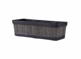 Truhlík 47 cm plast dřevěný efekt natural