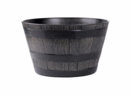 Květináč 38 cm plast dřevěný efekt natural