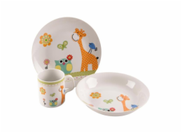 Orion Sada jídelní porcelánová dětská Žirafa, 3 ks 