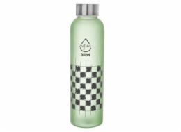 Láhev 600 ml Šachovnice sklo / nerez