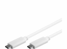PremiumCord USB-C/male - USB-C/male, bílý, 1m