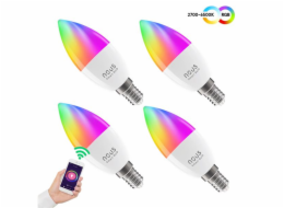 Smart sada LED žárovek E14 4,5W RGB NOUS P4/4pack WiFi Tuya