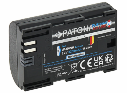 PATONA baterie pro foto Canon LP-E6NH 2400mAh Li-Ion Platinum USB-C nabíjení