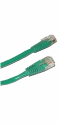 XtendLan patch kabel Cat5E, UTP - 0,25m, zelený (prodej po 10 ks)