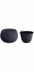 Květináč SPLOFY s vkladem 3,9 l/29 cm antracit