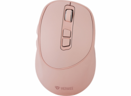 Myš Yenkee YMS 2080PK SLIDER, optická, bezdrátová, dobíjecí, 2400 DPI, růžová