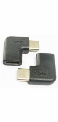 PremiumCord Adaptér USB-C/male - C/female zahnutý 90°