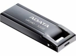 A-Data ADATA Flash Disk 32GB UR340, USB 3.2 Dash Drive, kov lesklá černá AROY-UR340-32GBK
