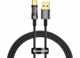 Baseus Explorer Series datový kabel USB-A/USB-C s inteligentním vypnutím 100 W 1m černá