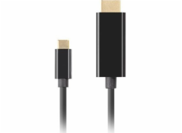 Lanberg USB-C(M)->HDMI(M) kabel 3m 4K 60Hz černá 