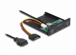 Delock 3.5” USB 3.2 Gen 1 přední panel 2 x USB Type-C™ + 2 x USB Typ-A