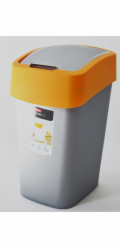 Koš odpadkový Flipbin 9 l stříbrný/žlutý
