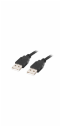 Lanberg CA-USBA-20CU-0010-BK USB-A M / M 2.0, 1m, černý LANBERG USB-A M / M 2.0 kabel 1m, černý