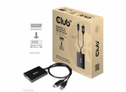 Club3D Adaptér aktivní DisplayPort na Dual Link DVI-D, USB napájení, 60cm, HDCP off, pro Apple Cinema displeje