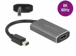 DeLOCK Aktivní adaptér, mini DisplayPort samec > HDMI 8K samice