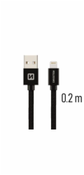 Swissten Datový Kabel Textile Usb / Lightning 0,2 M Černý
