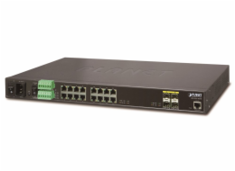 Planet IGS-5225-16T4S průmyslový L3 switch, 16x1Gb, 4x1Gb SFP, 36-60VDC, -40~75°C, IP30, 2x power in