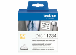 BROTHER DK-11234 -Originální samolepicí štítek na oděv - černý tisk na bílém podkladu, 60 mm x 86 mm