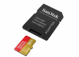 SanDisk micro SDXC karta 64GB Extreme (170 MB/s Class 10, UHS-I U3 V30) + adaptér