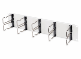 DIGITUS Panel pro správu kabelů s ocelovými kroužky pro skříně 482,6 mm (19 "), 2U
