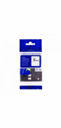 PRINTLINE kompatibilní páska s Brother TZE-FX211, 6mm, černý tisk/bílý podklad, flexibilní