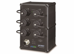 Planet IGS-5227-6T vodotěsný průmyslový L3 switch, 6x1Gb, 9-48VDC, -40~75°C, IP67, EN50155