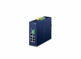 Planet IVR-300 Enterprise router/FW VPN/VLAN/QoS/HA/AP kontroler, 2x WAN (SD-WAN), 3x LAN, IP30, -40/75st, 9-54VDC