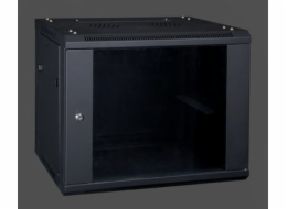 XtendLan WD-22U-65-BLACK XtendLan 22U/600x550, na zeď, dvoudílný, skleněné dveře