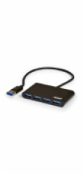 Port Connect 900121 PORT CONNECT USB HUB, 4x USB 3.0, šedý