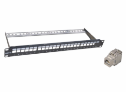 XtendLan XL-PP19-16C6AS-B XtendLan Patch panel 19", 16 portů CAT6A, stíněný, s keystone