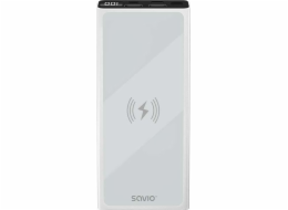 Powerbanka 10000 mAh, indukční nabíjení, bílá, BA-06
