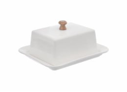 Máslenka hranatá WHITELINE porcelán/bambus