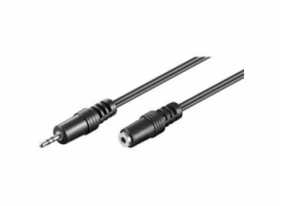 PremiumCord Kabel prodlužovací Jack 2.5mm- Jack 2.5mm M/F 2m - 2.5mm stereo male <=> 2.5mm stereo female -