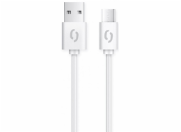 Datový kabel ALIGATOR 2A USB-C 1m, bílý