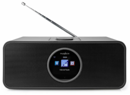 NEDIS internetové rádio/ výkon 42W/ FM/ Internet/ Bluetooth/ Wi-Fi/ USB/ 3,5mm jack/ černé