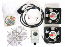 XtendLan Ventilace pro nástěnné rozvaděče, termostat, 2 ventilátory,napáj.kabel, spoj. materiál