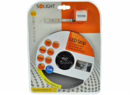 Solight LED světelný pás s testrem, 5m, sada s 12V adaptérem, 4,8W/m, IP65, teplá bílá - WM51-65T