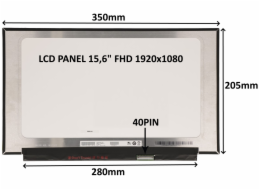 LCD PANEL 15,6" FHD 1920x1080 40PIN MATNÝ IPS 120HZ / BEZ ÚCHYTŮ
