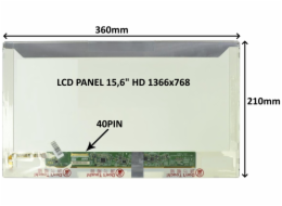 SIL LCD PANEL 15,6" HD 1366x768 40PIN LESKLÝ / ŠROUBOVÁNÍ Z BOKŮ 77024194 LCD PANEL 15,6" HD 1366x768 40PIN LESKLÝ / ŠROUBOVÁNÍ Z BOKŮ