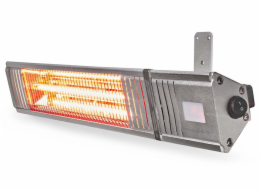 Nedis HTPA30ESS - Ohřívač terasy | 2000 W | 9 Nastavení Teploty | Na zeď | IP65 | Hliník